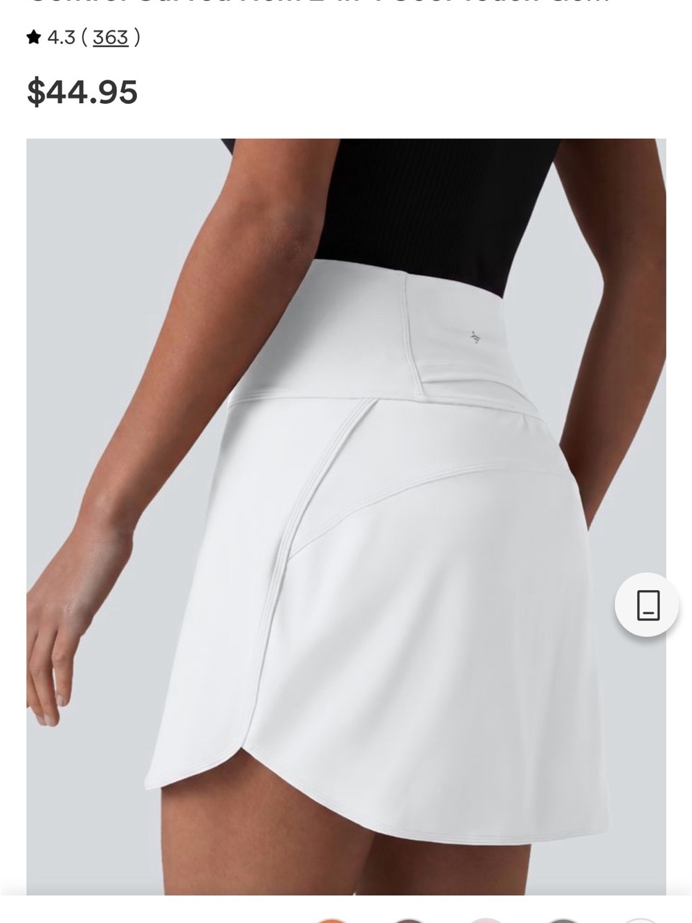HALARA White Skort Size Medium